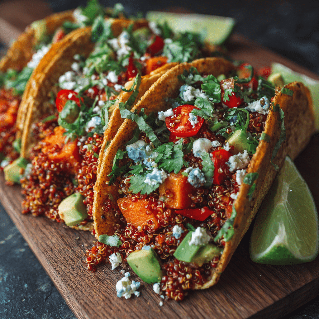 Chipotle Sweet Potato Quinoa Tacos