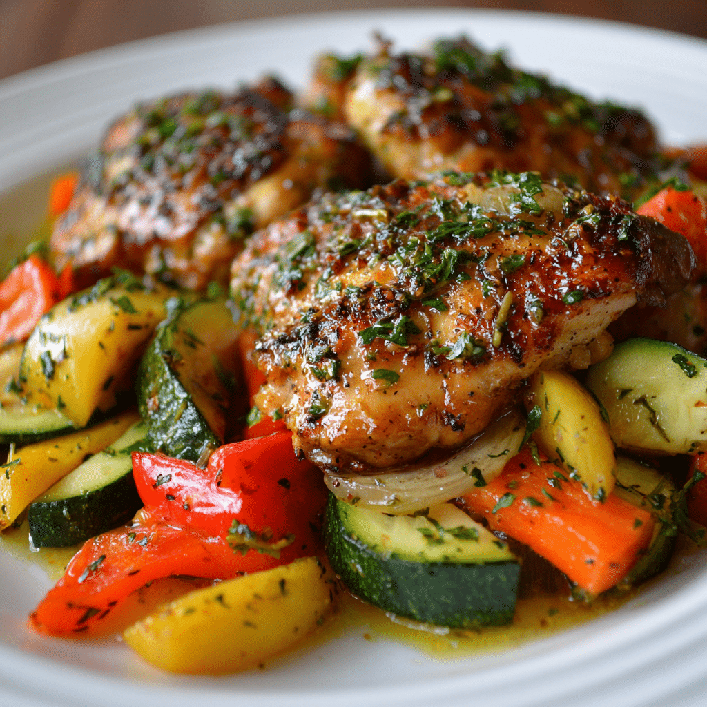Garlic Chicken with Veggies
