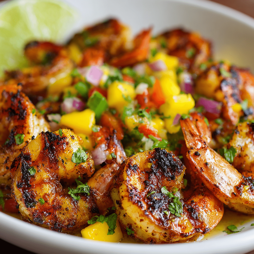 Grilled Chili Lime Shrimp with Mango Salsa