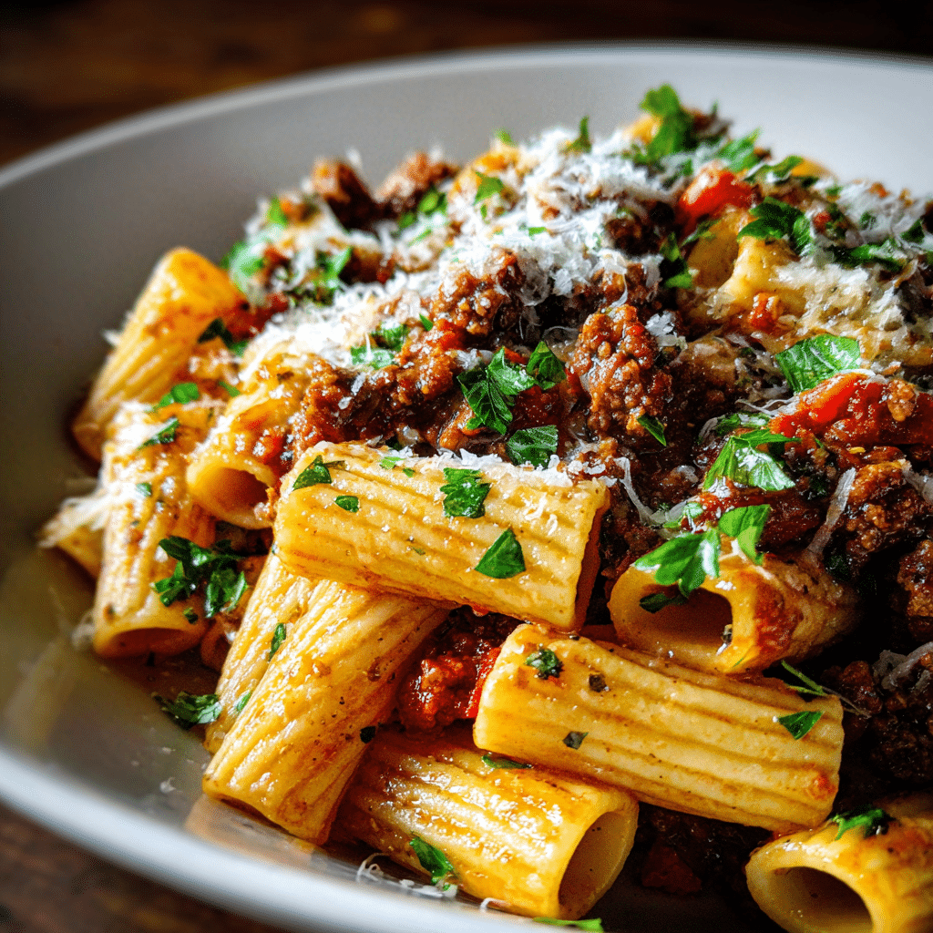 Rigatoni Bolognese