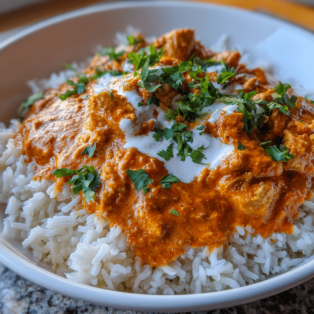 Slow Cooker Butter Chicken & Rice