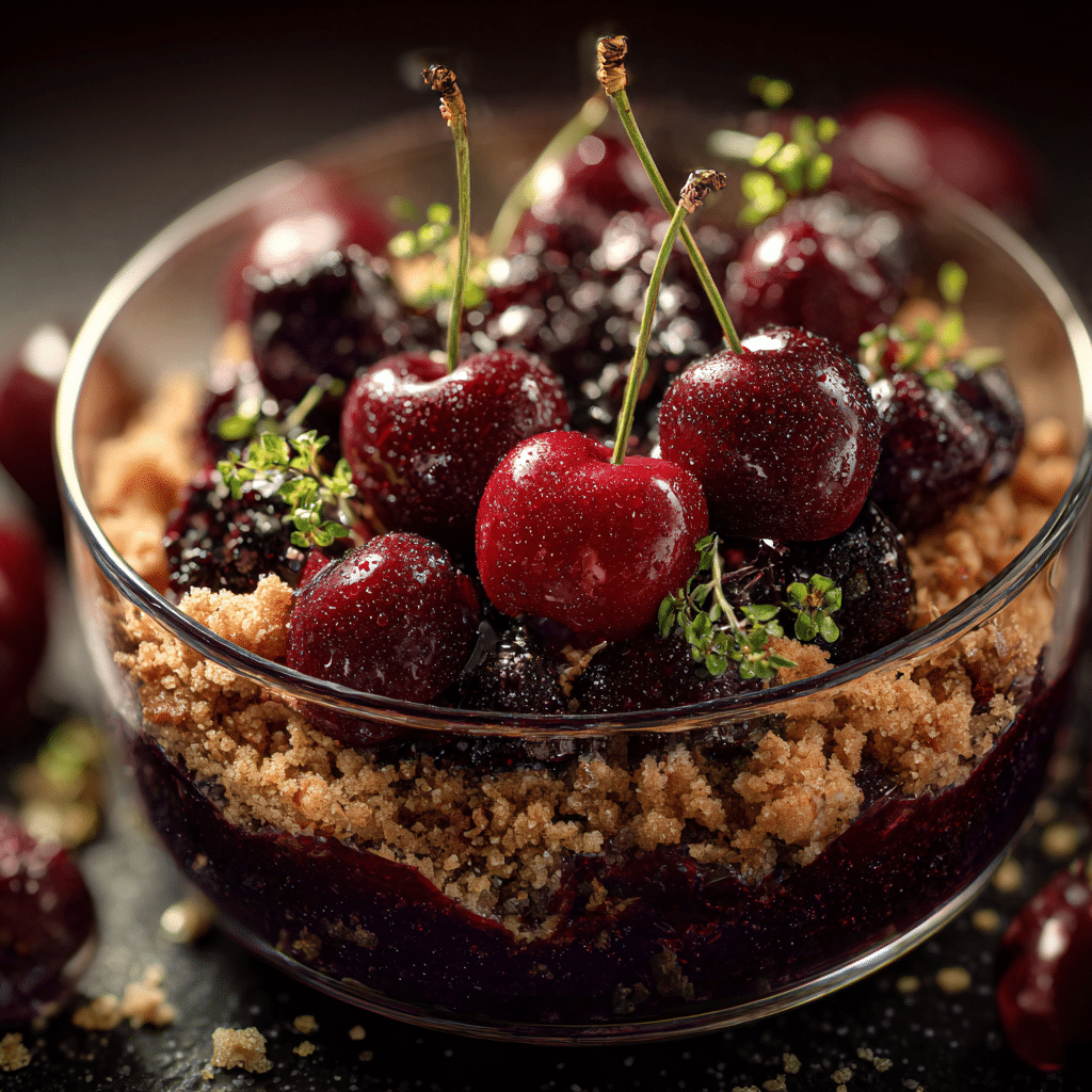 Cherry Crumble with Fresh Summer Cherries