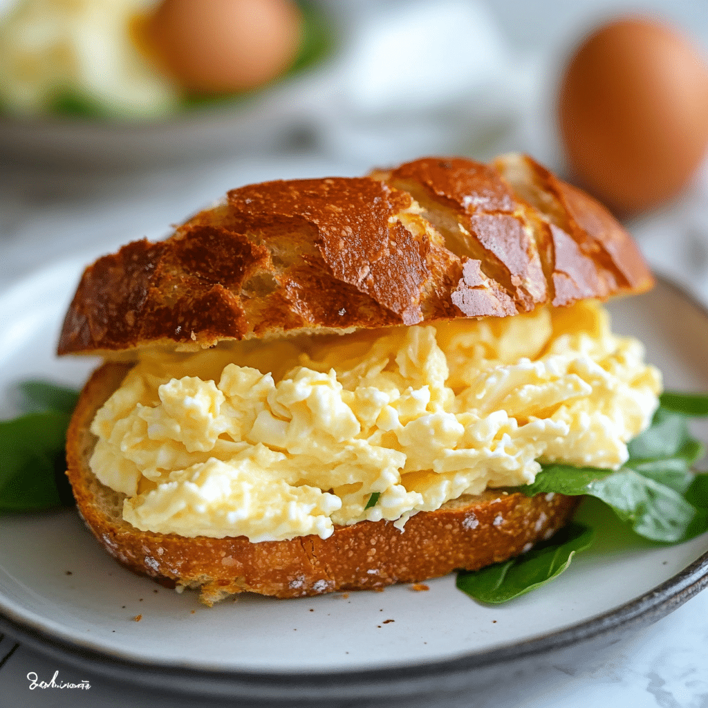 Egg Salad Sandwich with Cream Cheese