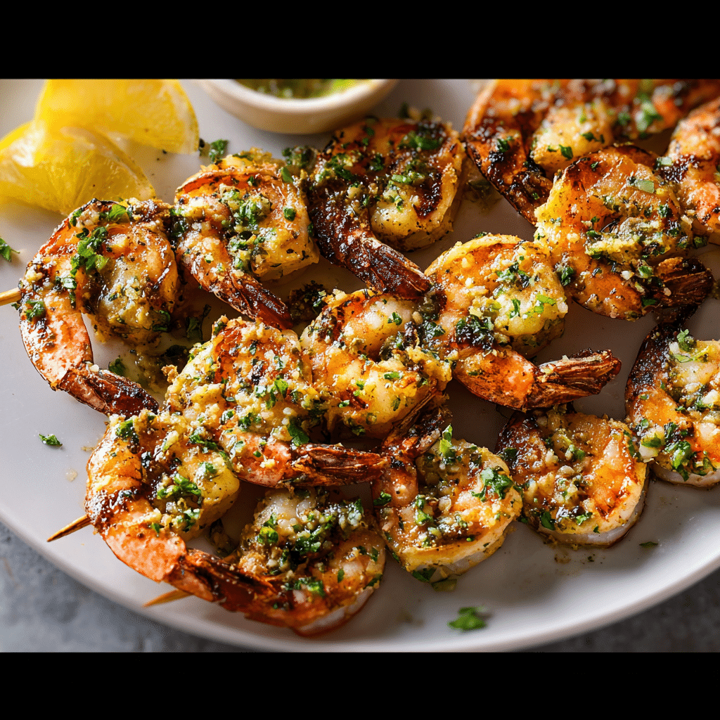 Grilled Shrimp Piccata Skewers