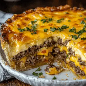 Impossible Cheeseburger Pie