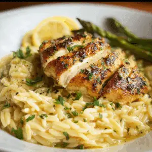 Lemon Chicken and Orzo