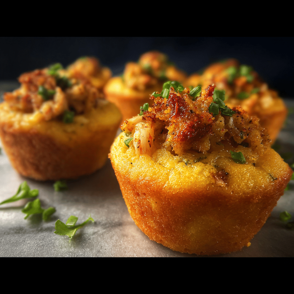 Mini Cornbread Crab Muffins
