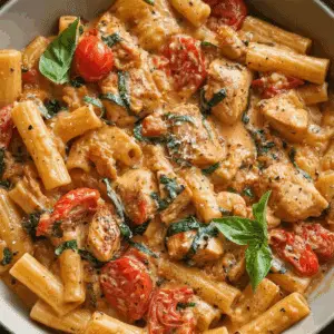 Tomato Basil Chicken Rigatoni