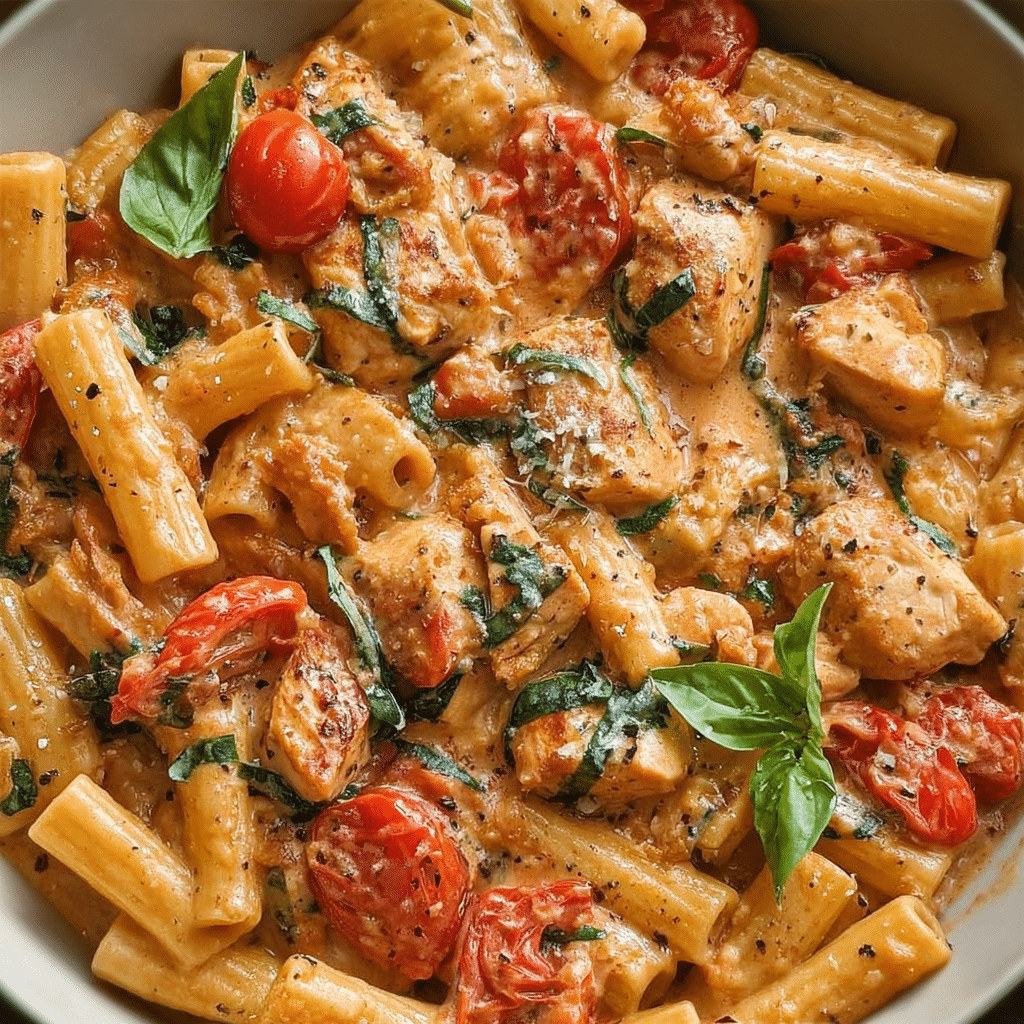 Tomato Basil Chicken Rigatoni