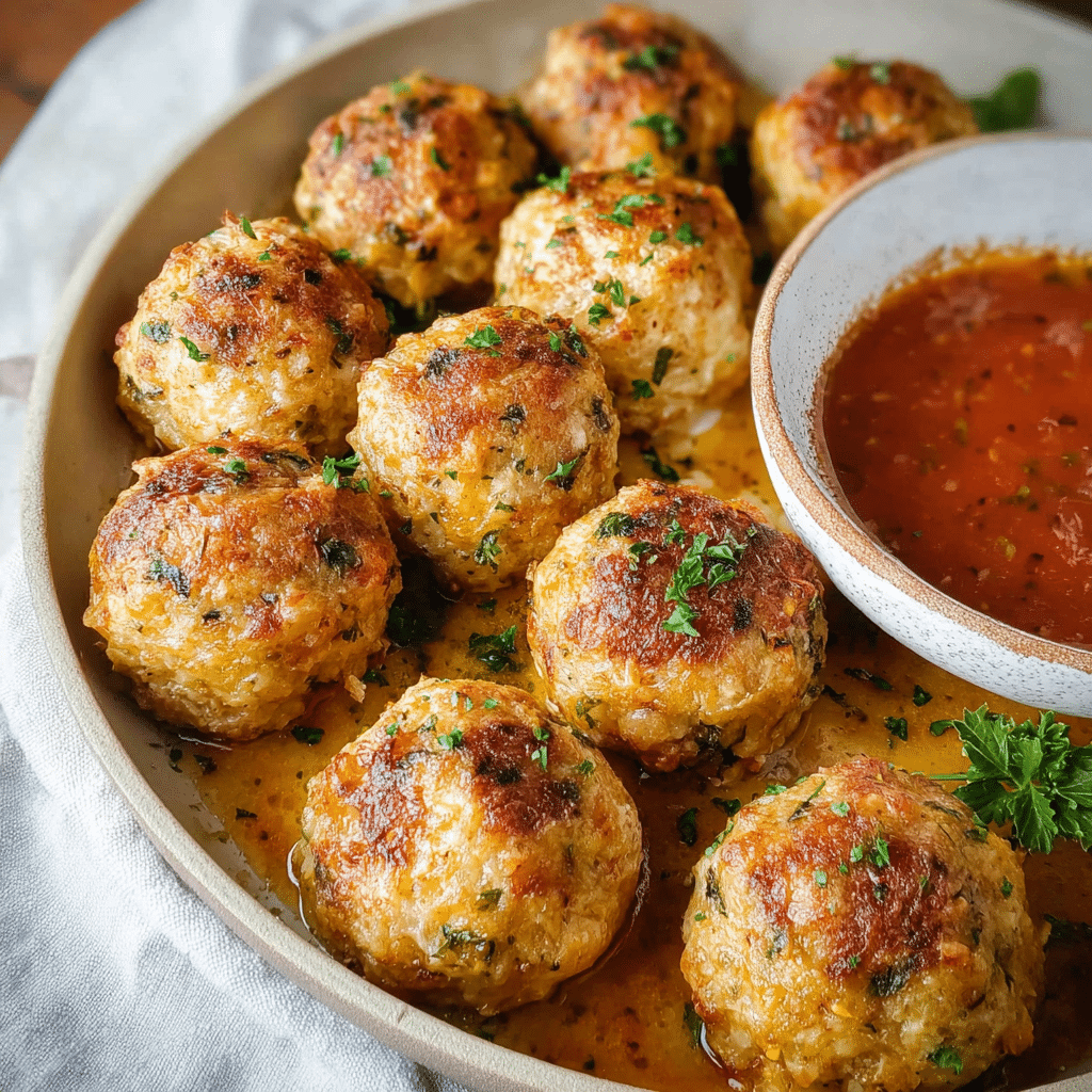 Baked Chicken Meatballs