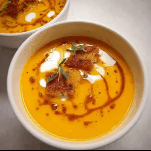 Butternut Squash Soup with Curried Brown Butter
