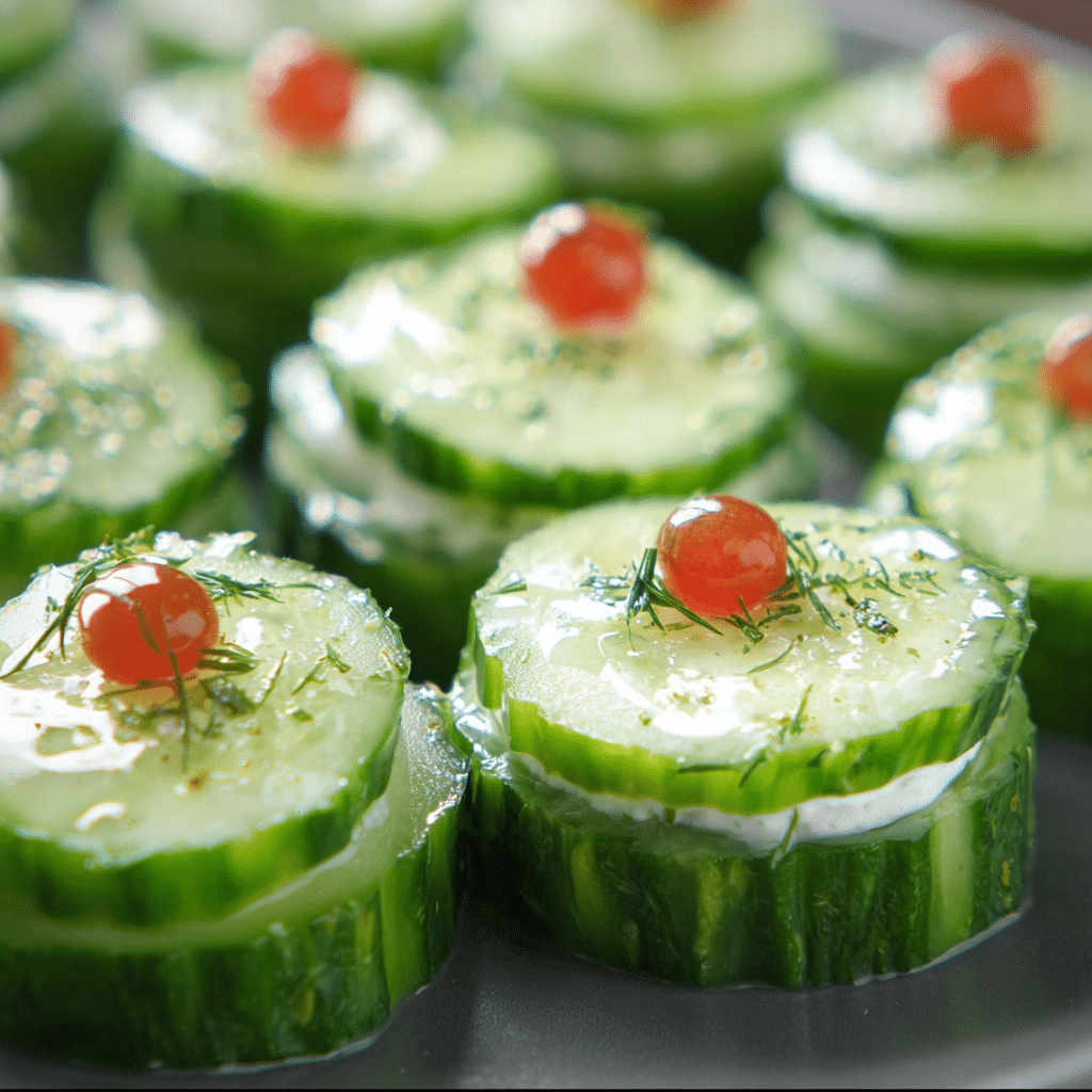 Dilly Cucumber Bites Appetizer