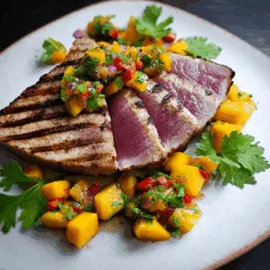 Grilled Tuna Steaks with Mango Salsa