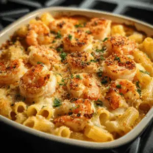 One-Pan Shrimp Scampi Pasta Bake