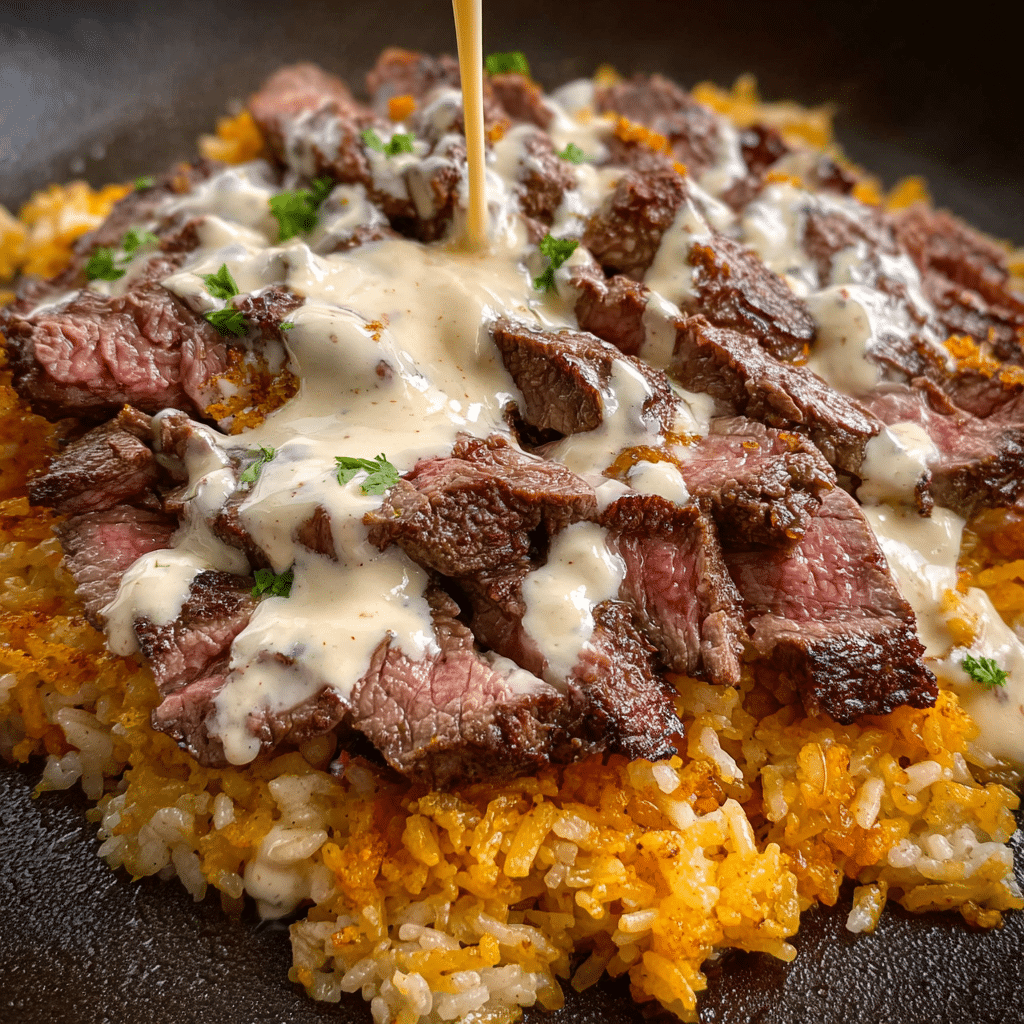 Steak and Queso Rice