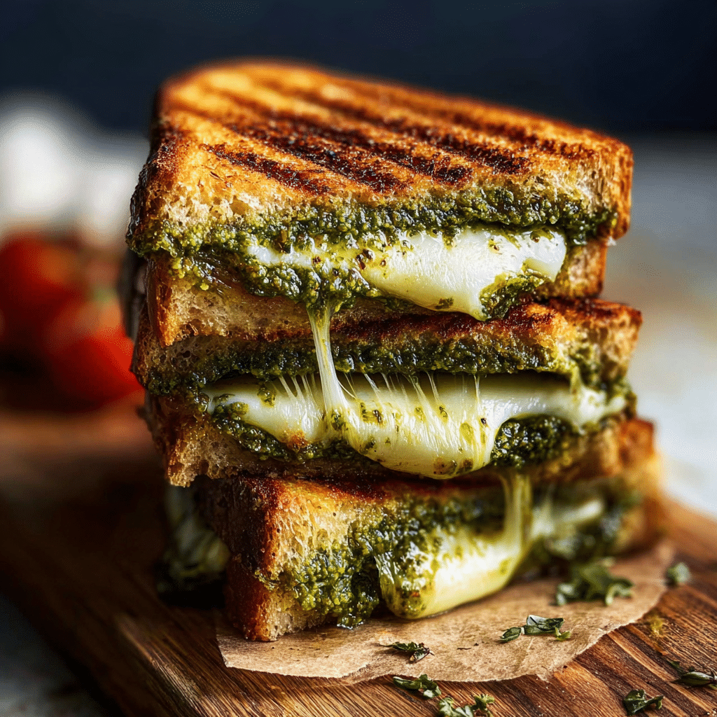 Best Pesto Grilled Cheese