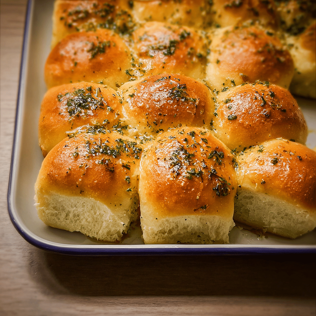 Buttery Herb Parker House Rolls