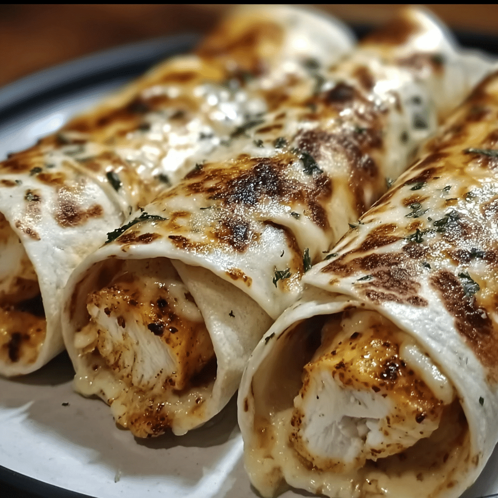 Cheesy Garlic Chicken Wraps for a Flavorful Meal