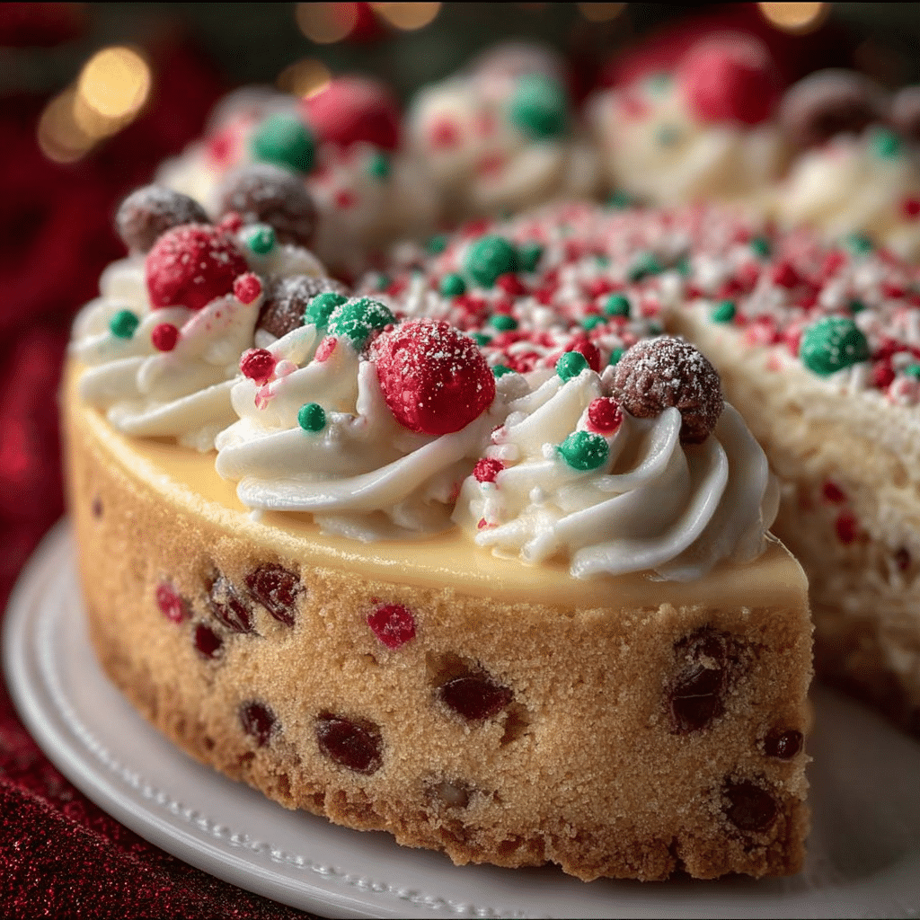 Christmas Sugar Cookie Cheesecake