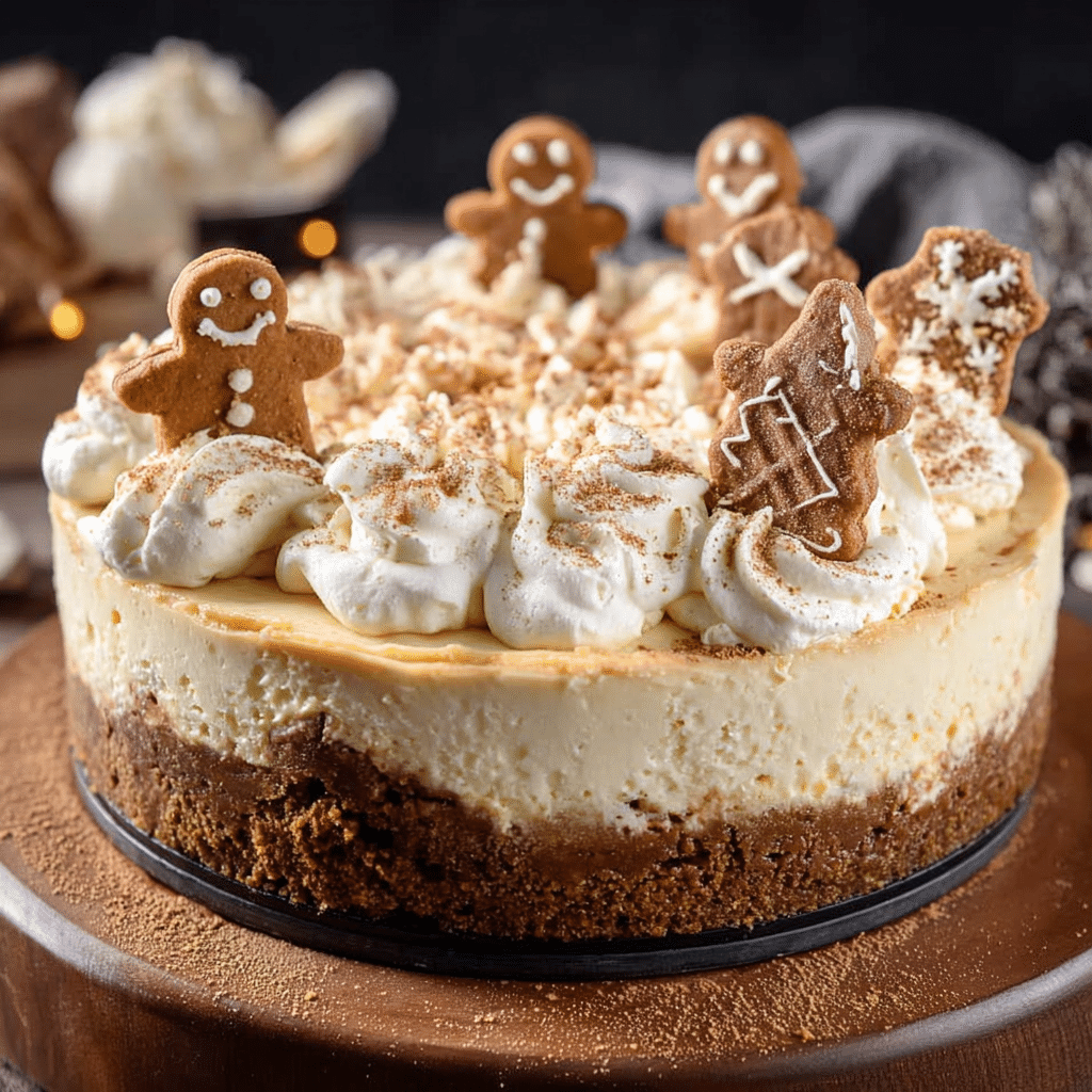 Creamy Gingerbread Cheesecake with Maple Frosting Recipe