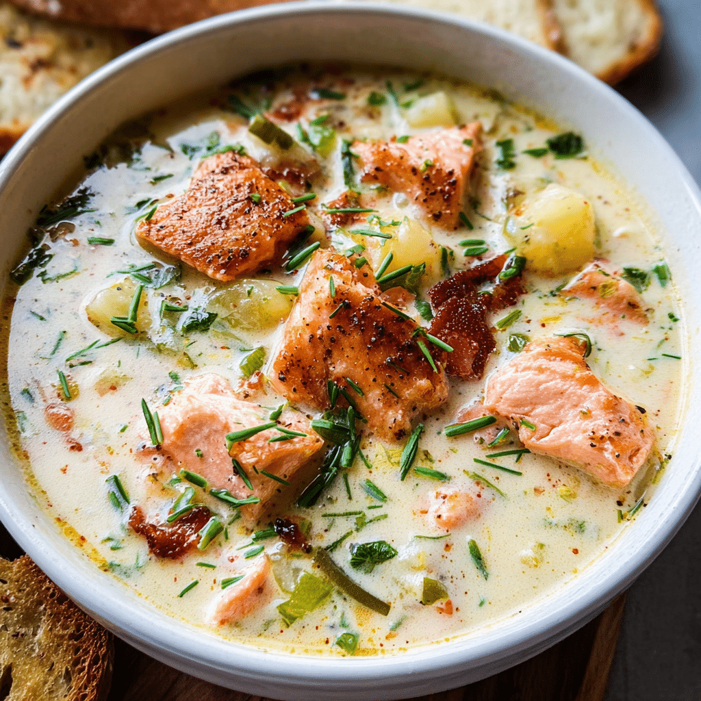 Creamy Salmon Chowder Soup