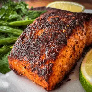 Crispy Air Fryer Blackened Salmon