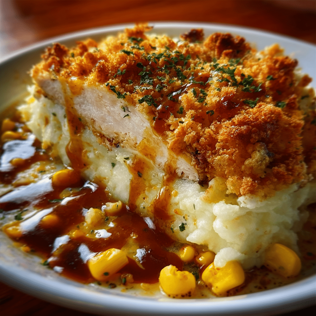 Crispy Chicken and Mashed Potato Casserole