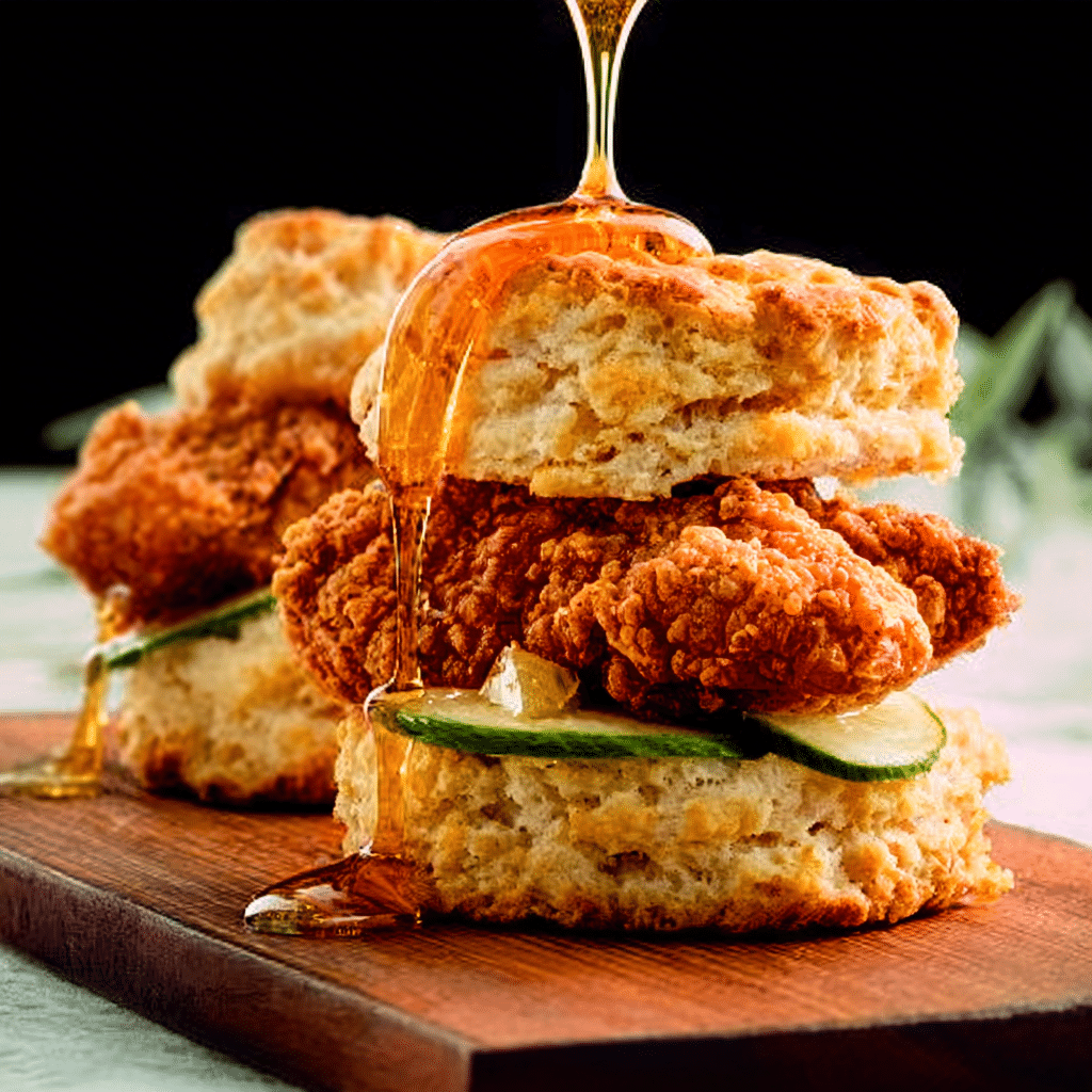 Easy Hot Honey Chicken Biscuits