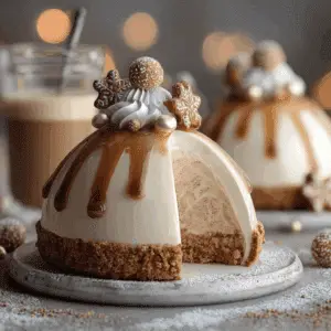Gingerbread Latte Mousse Domes