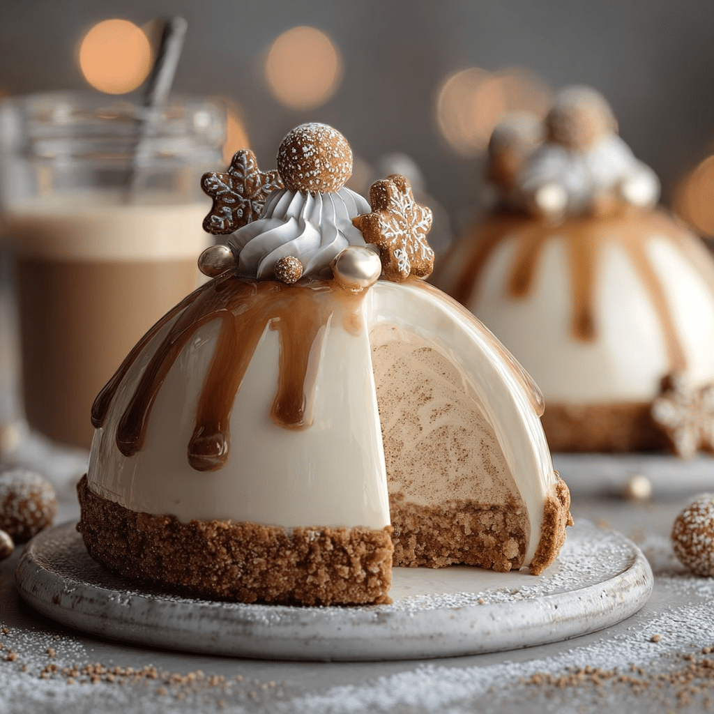 Gingerbread Latte Mousse Domes