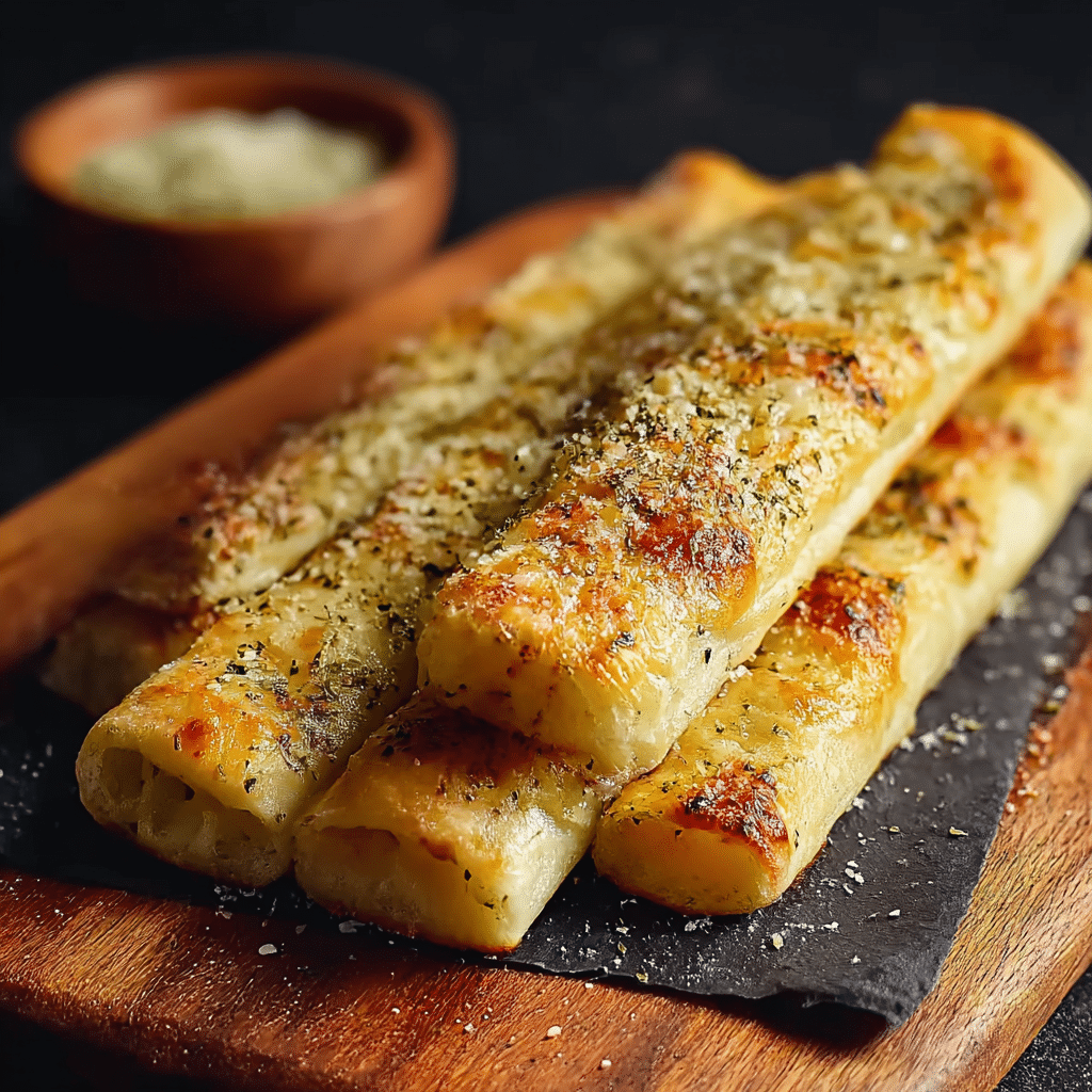 Golden Sourdough Cheesy Breadsticks