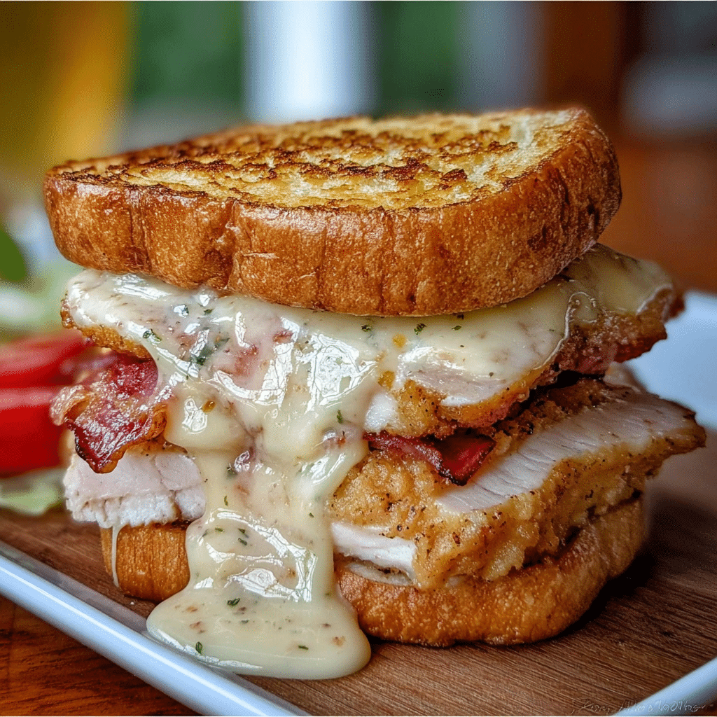 Grilled Chicken Cordon Bleu Sandwich