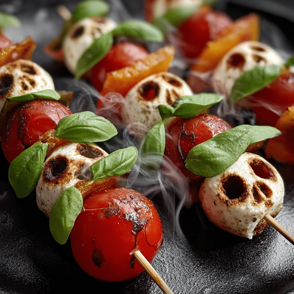 Halloween Caprese Skewers