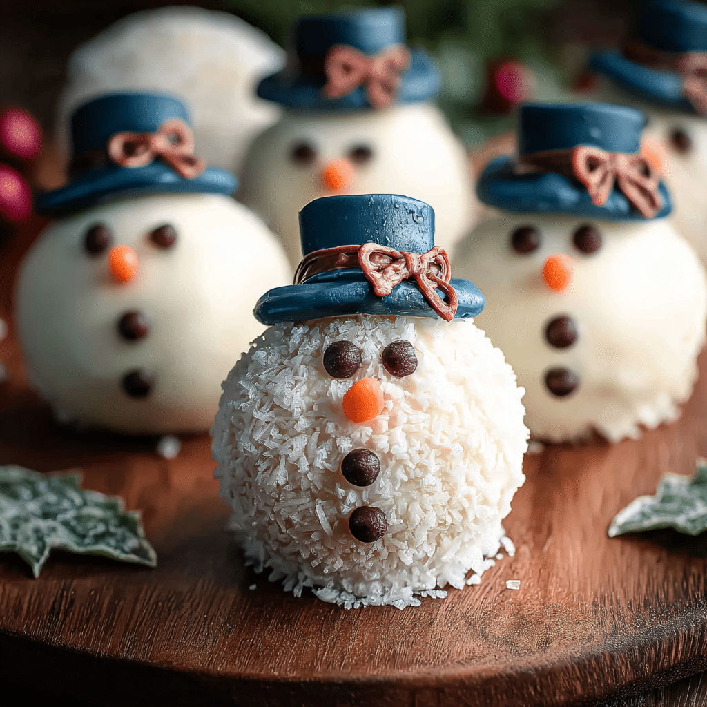 No-Bake Snowman Truffles