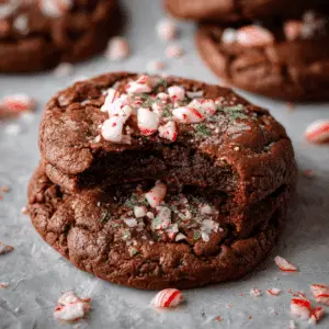 Peppermint Brownie Cookies