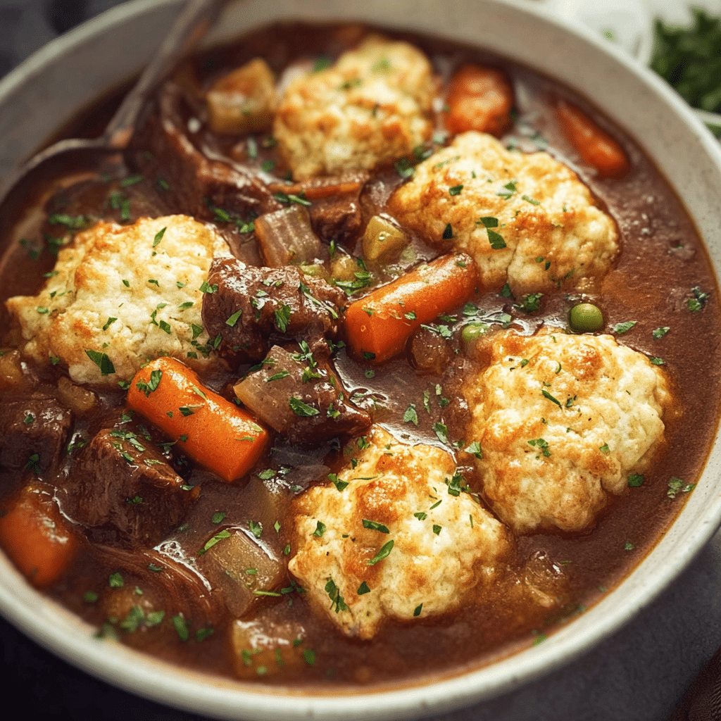 Slow Cooker Beef Stew with Dumplings