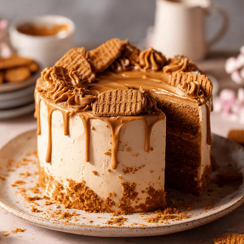 Vegan Biscoff Cookie Butter Cake