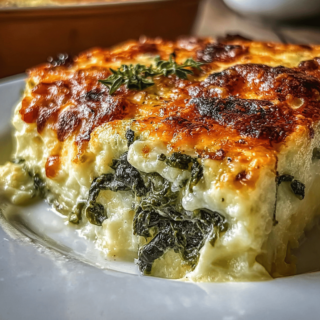 Cheesy Italian Spinach Bake – Mary Universe